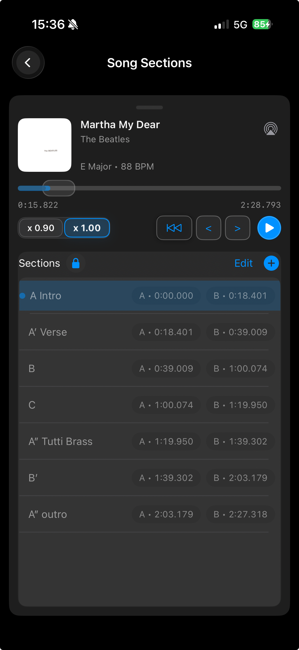 Song Sections